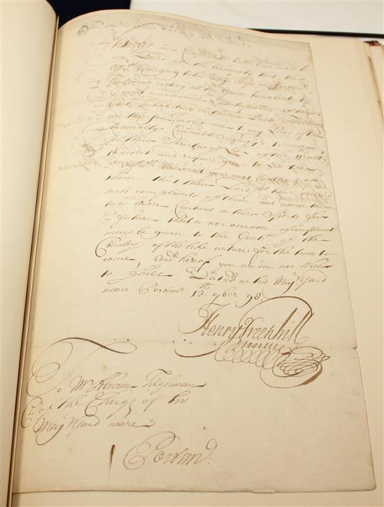Royal Navy Interest - a collection of 24 manuscript warrants and letters, etc